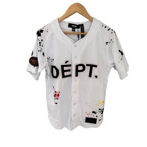 Watson Studios Dept De La Baseball White Baseball Jersey NWT Size XS
